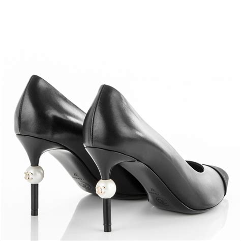 chanel chain pumps|chanel pumps with pearl heel.